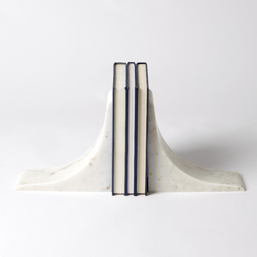 Global Views White Sleek Bookends