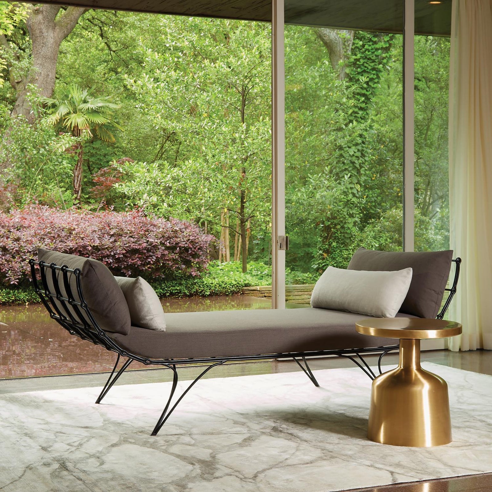 Global Views Mirror Match Marble Rug-Neutrals