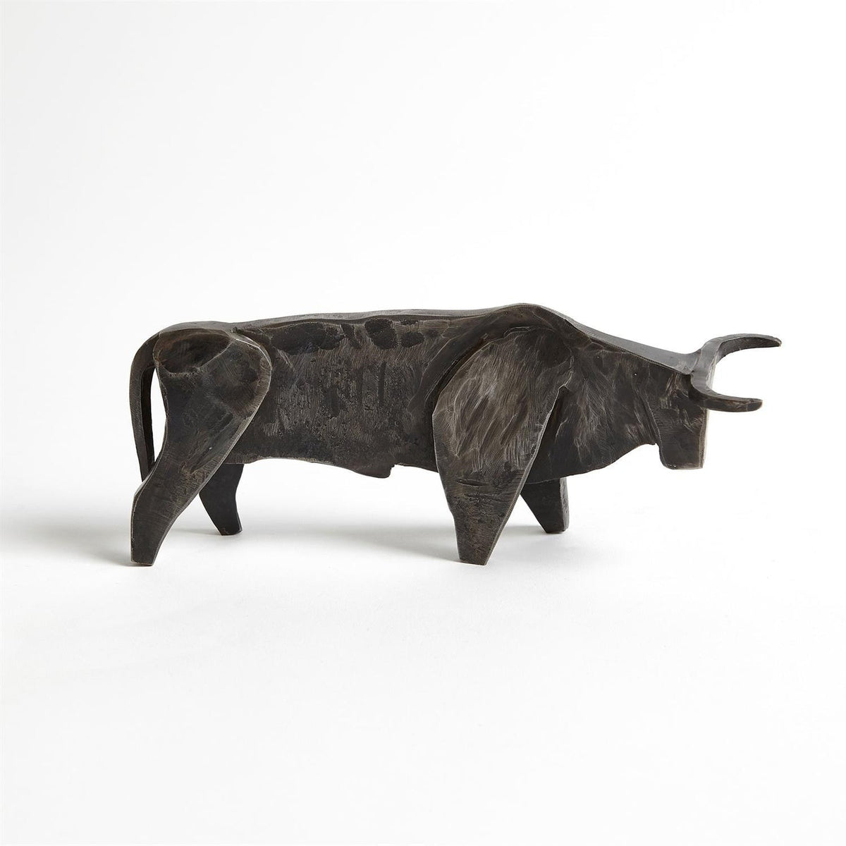 Global Views Natural Iron Bull Sculpture