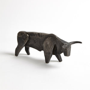 Global Views Natural Iron Bull Sculpture