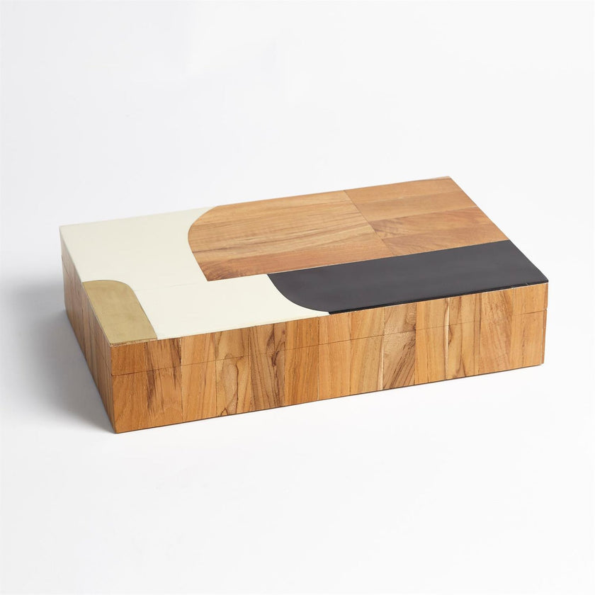 Global Views Black Ivory Wooden Inlaid Box