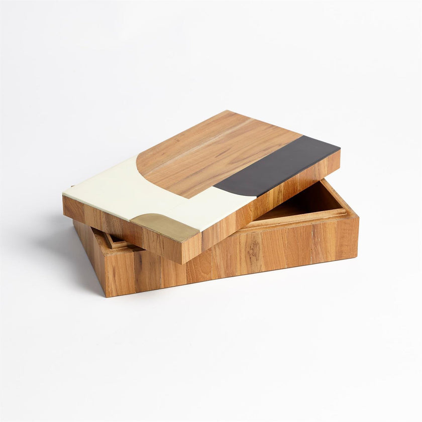 Global Views Black Ivory Wooden Inlaid Box