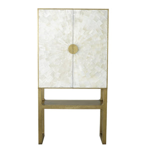 Global Views Gypsum Bar Cabinet