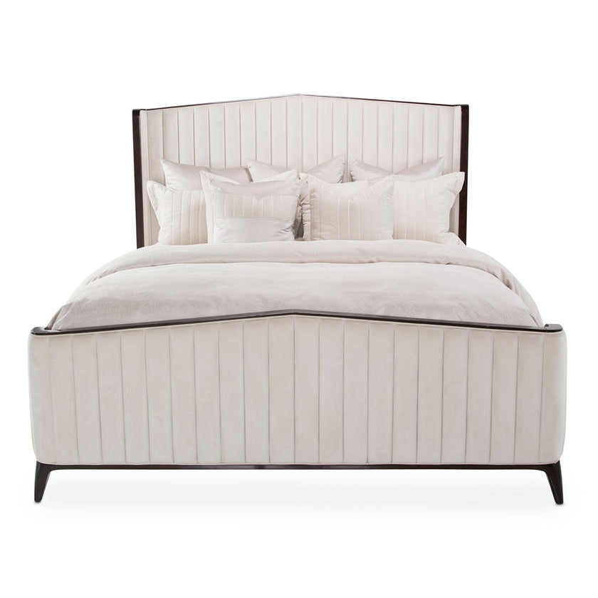 Michael Amini Paris Chic Tufted Panel Bed