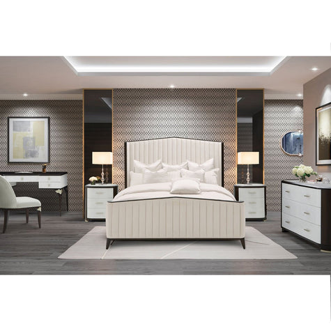 Michael Amini Paris Chic Tufted Panel Bed