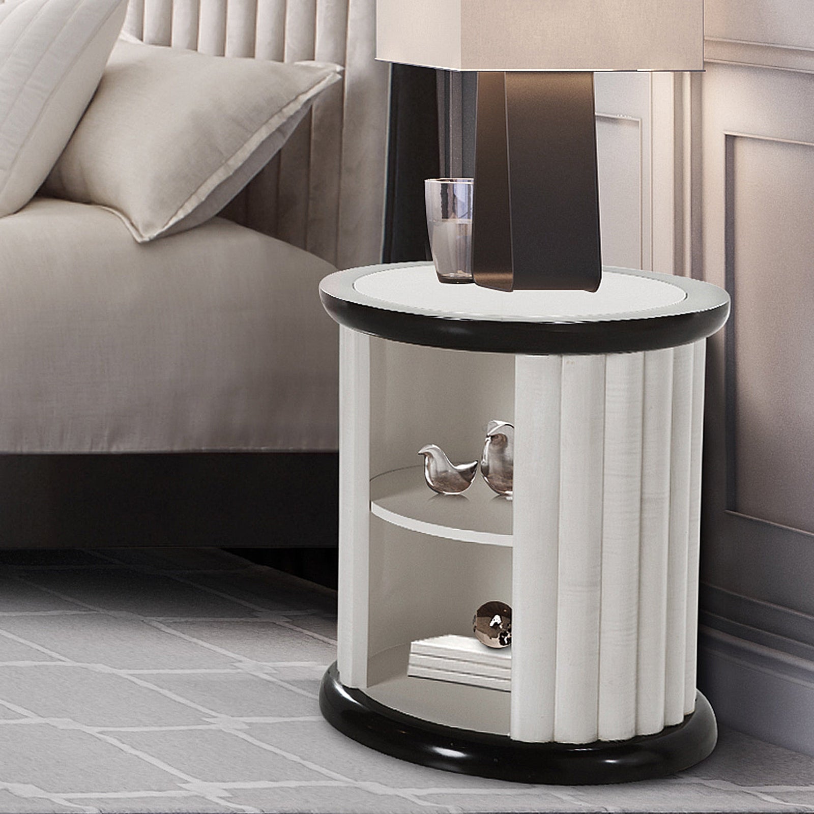 Michael Amini Paris Chic Round End Table