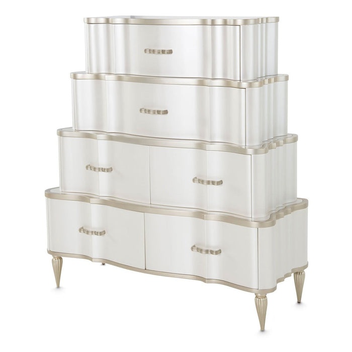 Michael Amini London Place Tiered 6 Drawer Storage Cabinets Chest