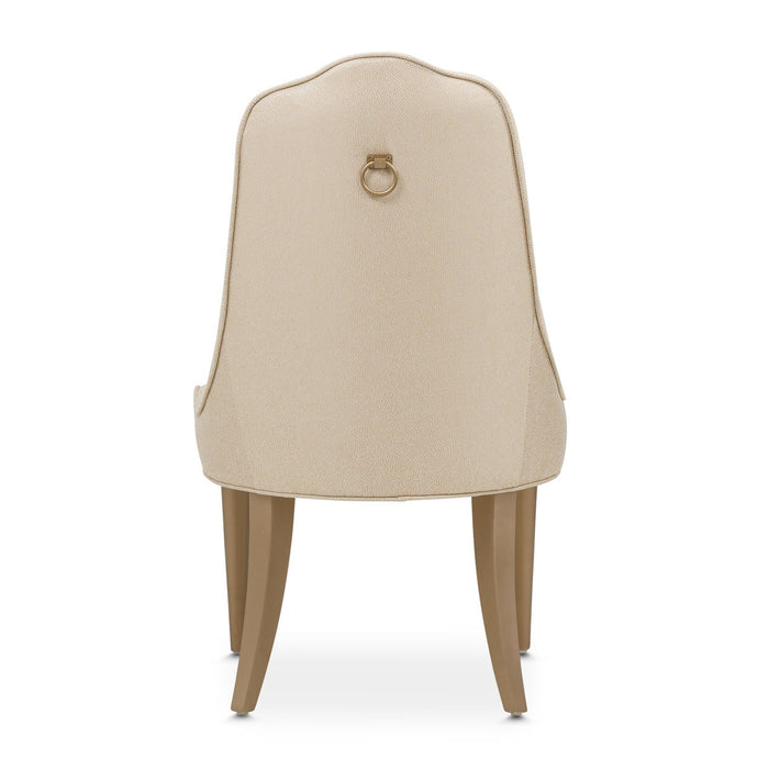 Michael Amini Malibu Crest Crotch Mahogany Side Chair - Set of 2