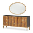 Michael Amini Malibu Crest Crotch Mahogany Storage Dresser