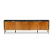 Michael Amini Malibu Crest Crotch Mahogany TV Console Media Cabinet