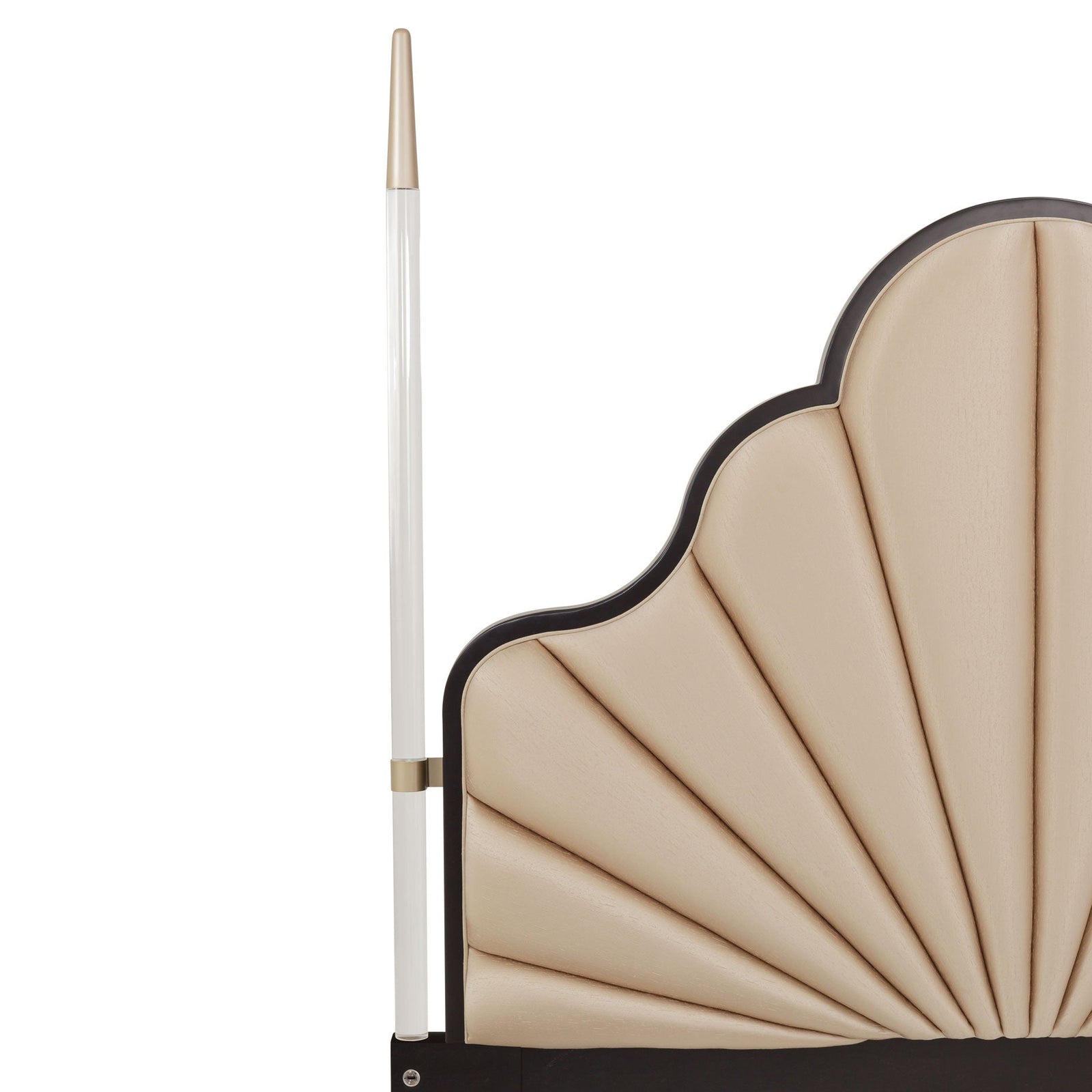 Michael Amini Malibu Crest Crotch Mahogany Scalloped Poster Bed