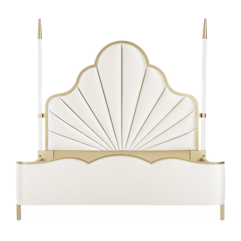 Michael Amini Malibu Crest Scalloped Poster Bed
