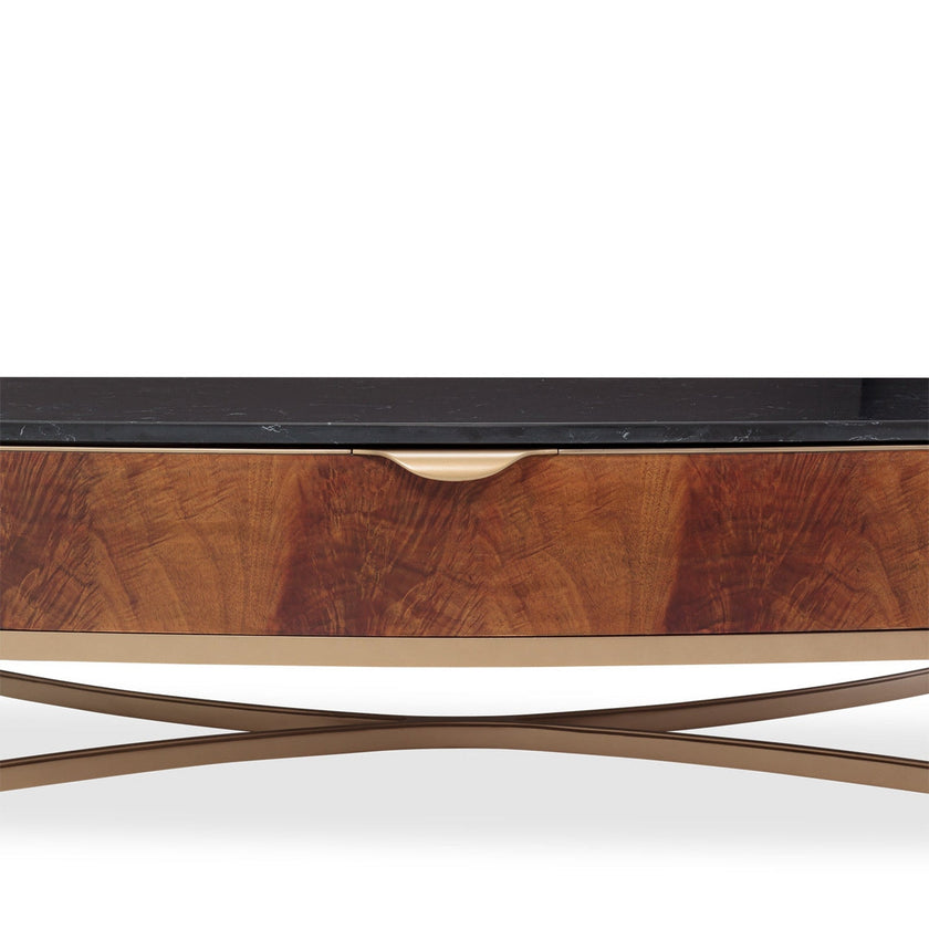 Michael Amini Malibu Crest Crotch Mahogany Rectangular Cocktail Table