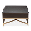 Michael Amini Malibu Crest Crotch Mahogany Rectangular Cocktail Table
