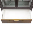Michael Amini Malibu Crest Crotch Mahogany Display Cabinet