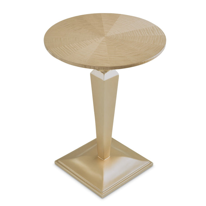 Michael Amini Malibu Crest Round Pedestal Tea Table
