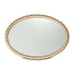 Michael Amini Malibu Crest Crotch Mahogany Oval Wall Mirror
