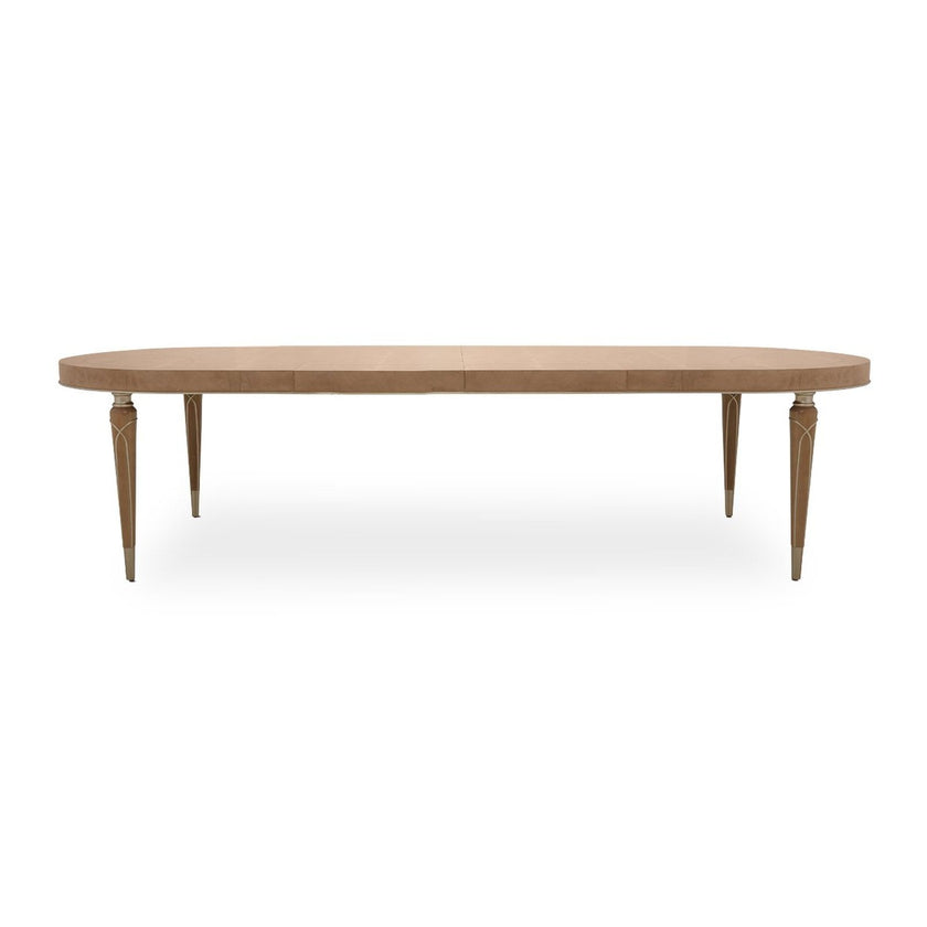 Michael Amini Villa Cherie Caramel Oval Dining Table