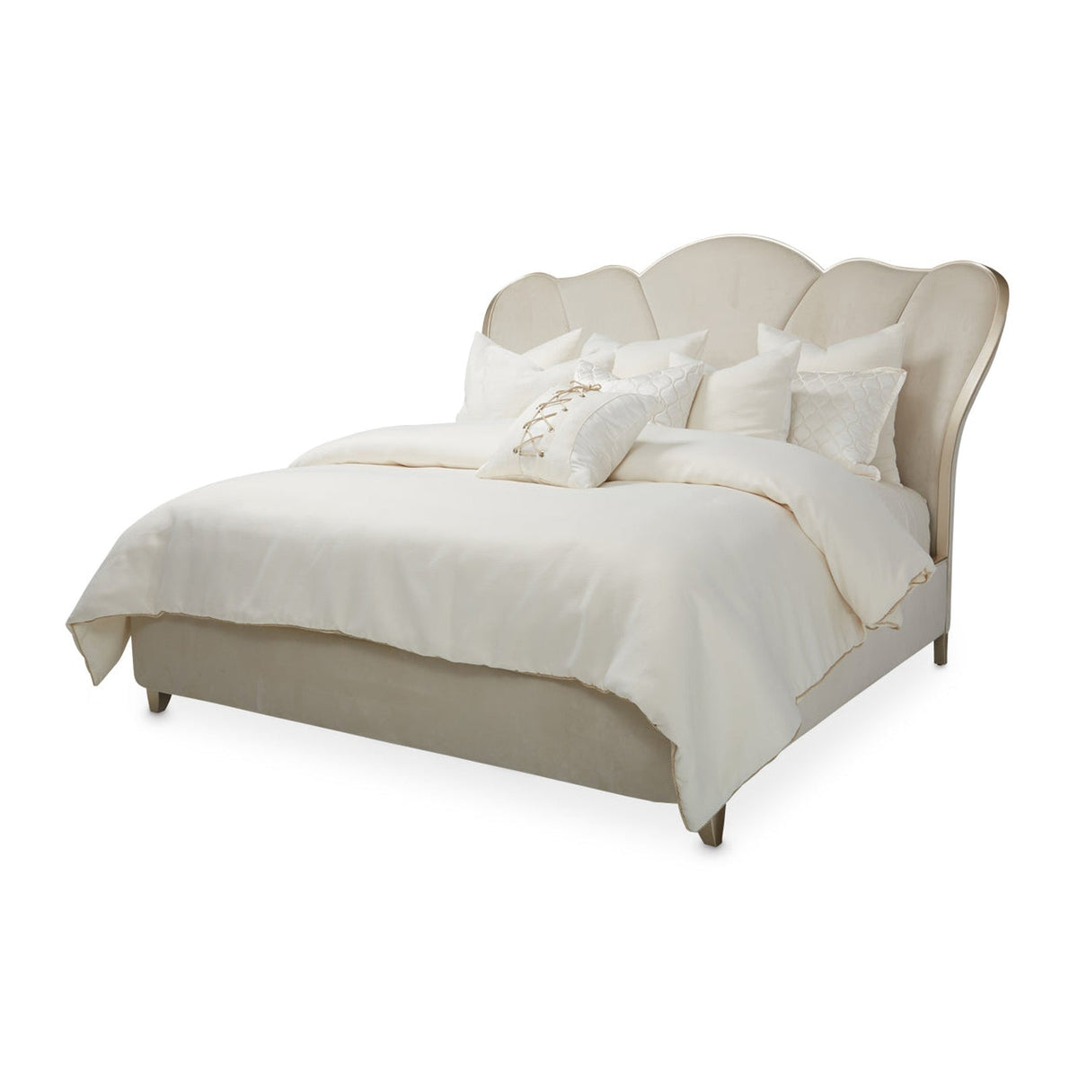 Michael Amini Villa Cherie Tufted Upholstered Bed