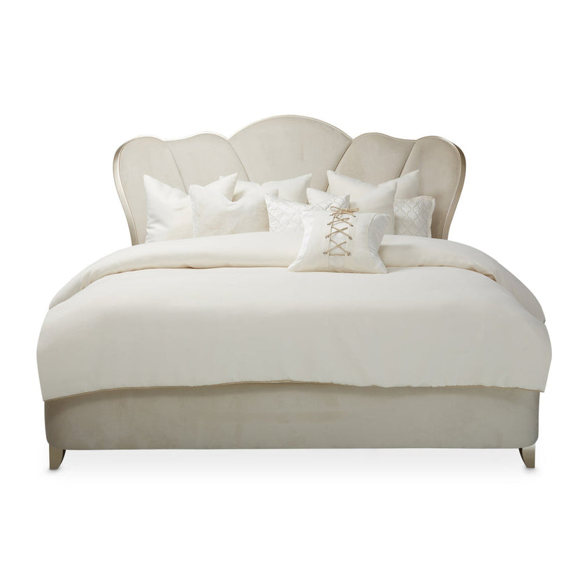 Michael Amini Villa Cherie Tufted Upholstered Bed
