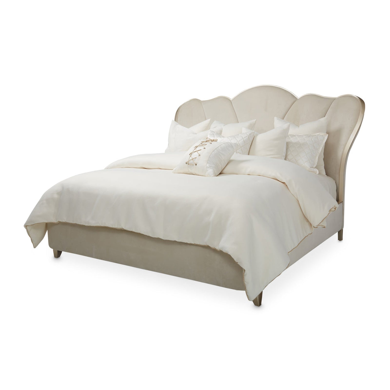 Michael Amini Villa Cherie Tufted Upholstered Bed