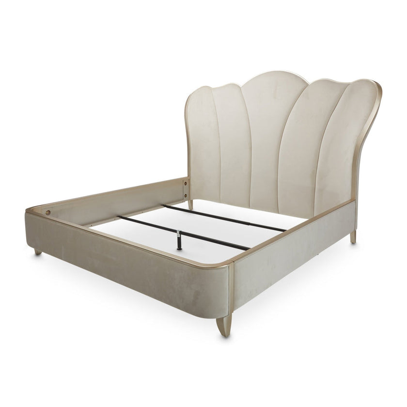 Michael Amini Villa Cherie Tufted Upholstered Bed