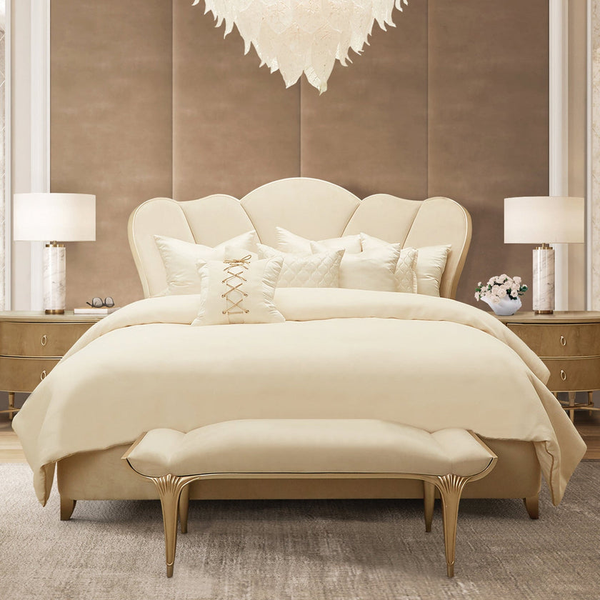 Michael Amini Villa Cherie Tufted Upholstered Bed
