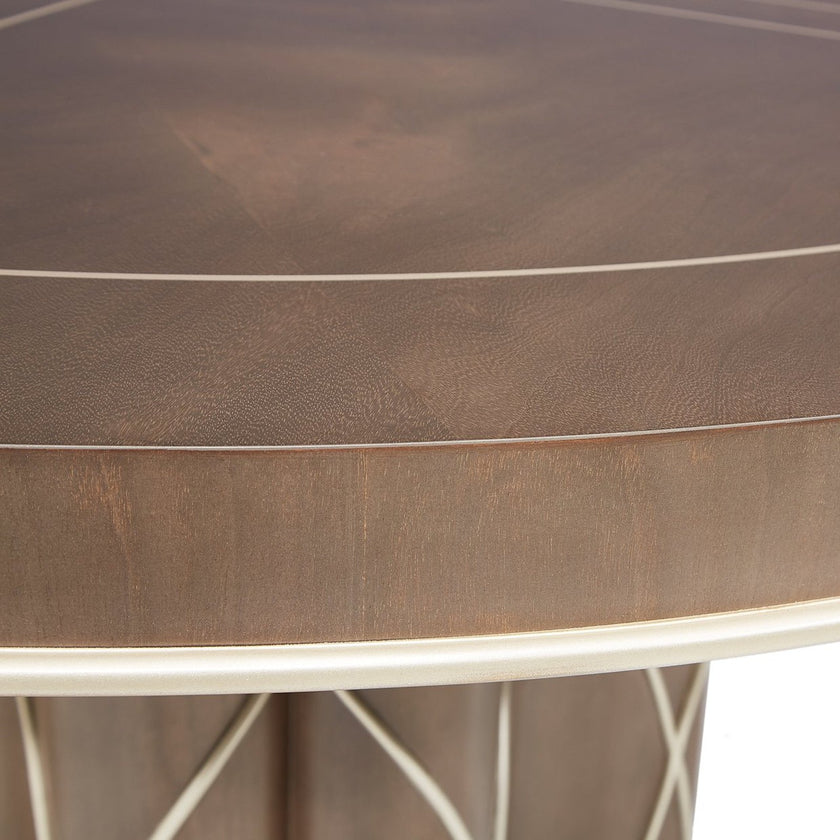 Michael Amini Villa Cherie Hazelnut Round Dining Table