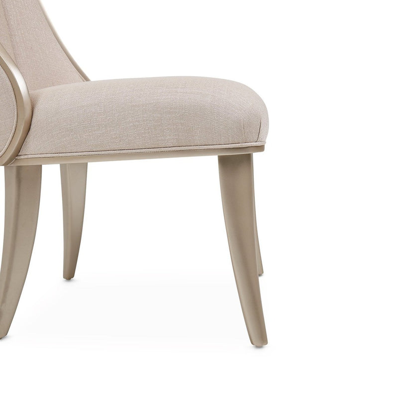 Michael Amini Villa Cherie Caramel Side Chair - Set of 2