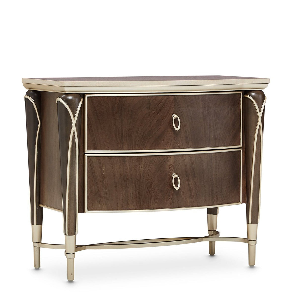 Michael Amini Villa Cherie Hazelnut Nightstand