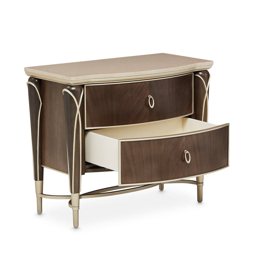 Michael Amini Villa Cherie Hazelnut Nightstand