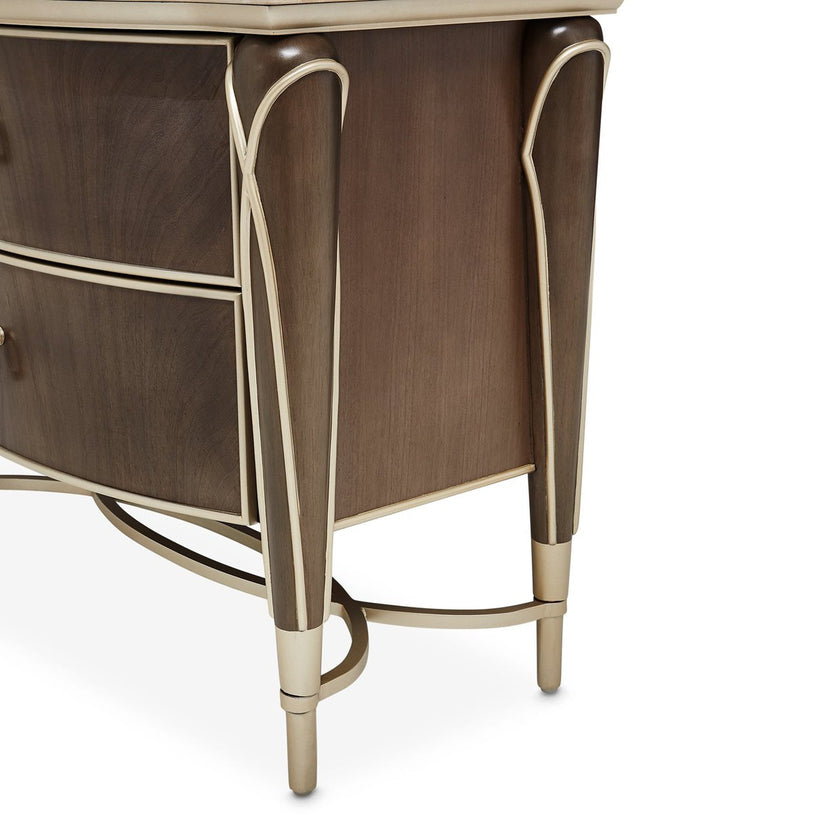 Michael Amini Villa Cherie Hazelnut Nightstand