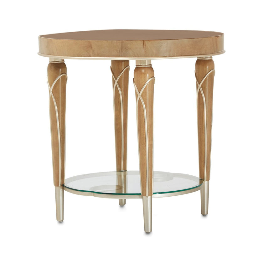 Michael Amini Villa Cherie Caramel End Table