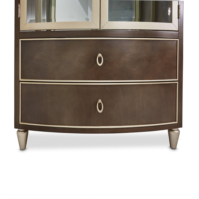 Michael Amini Villa Cherie Hazelnut Display Cabinet