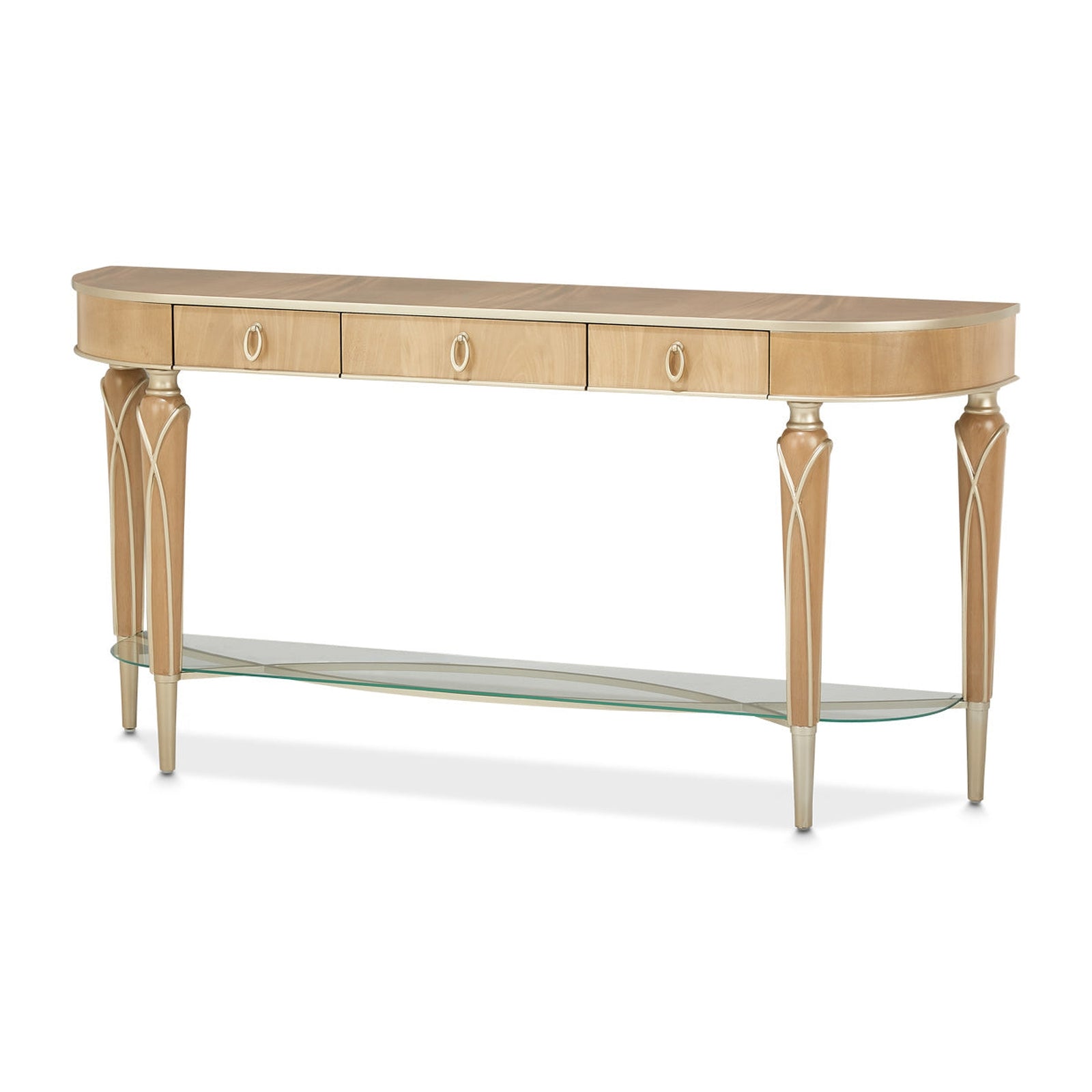 Michael Amini Villa Cherie Caramel Console Table
