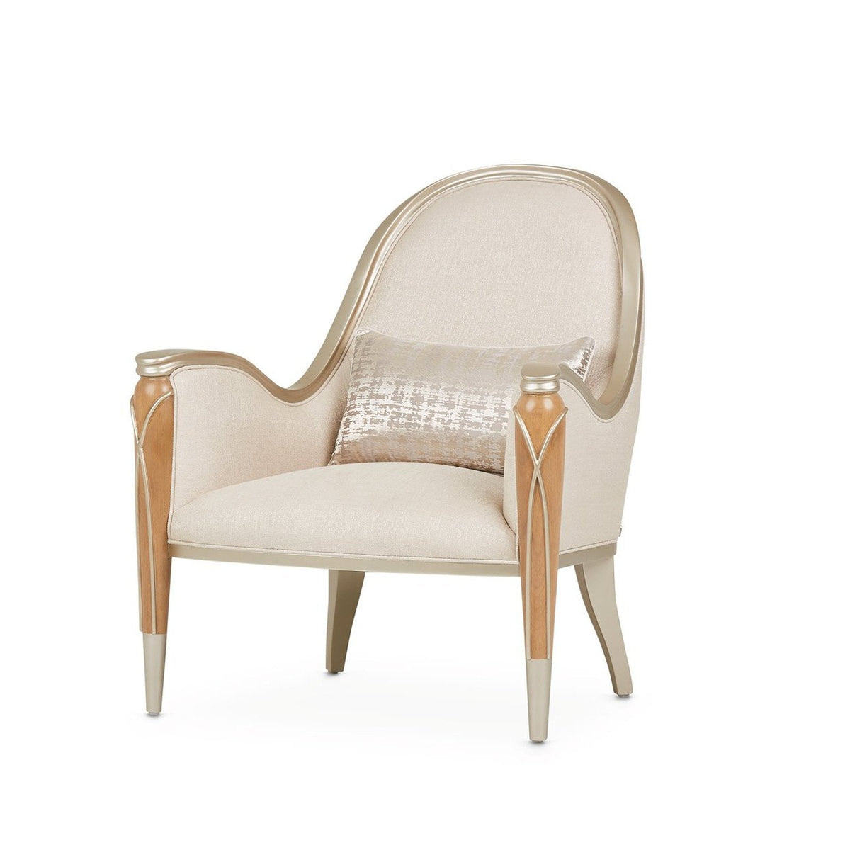 Michael Amini Villa Cherie Caramel Accent Chair
