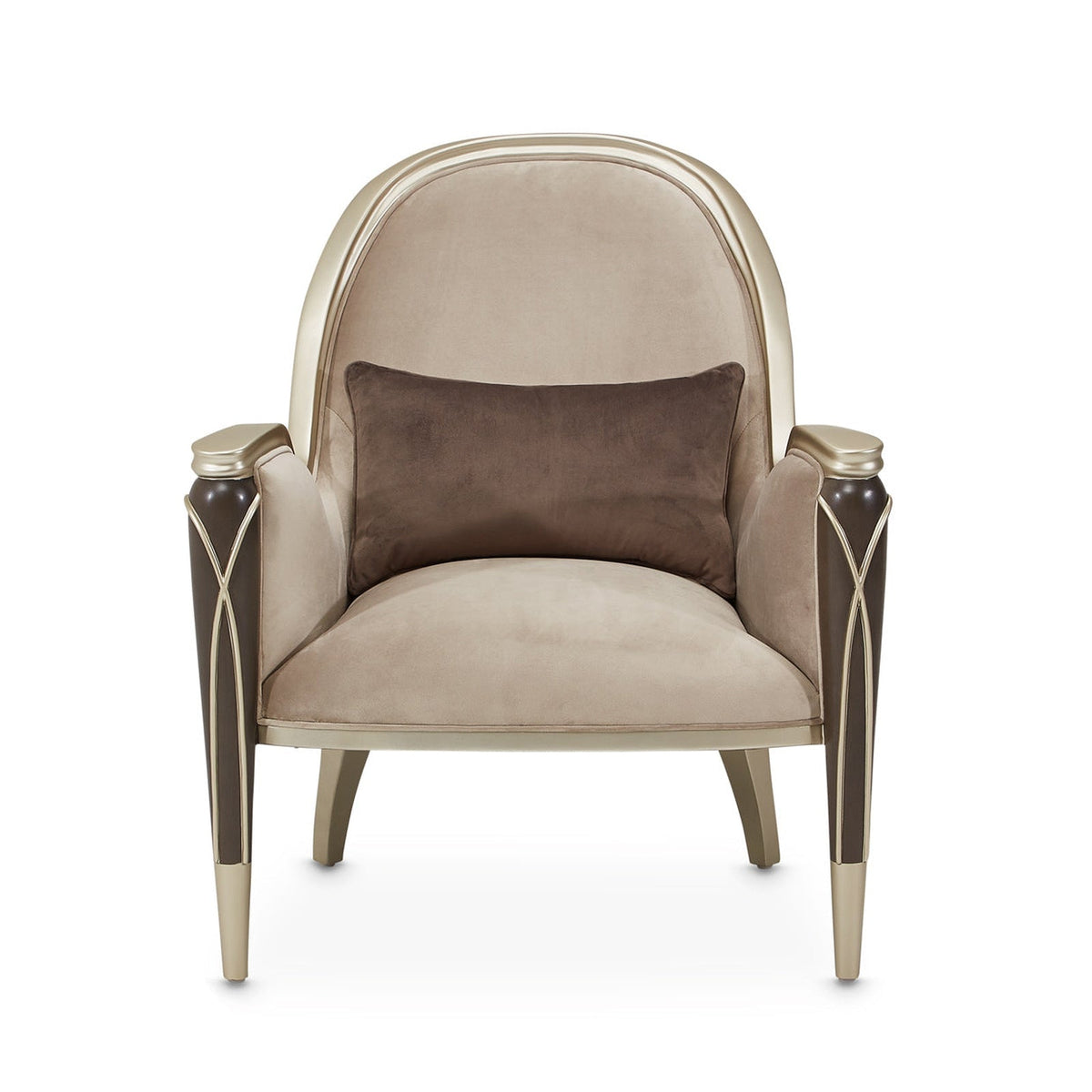 Michael Amini Villa Cherie Hazelnut Accent Chair