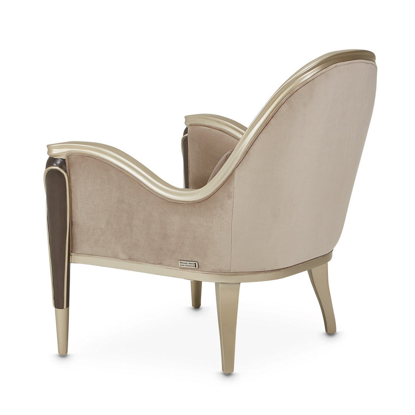 Michael Amini Villa Cherie Hazelnut Accent Chair