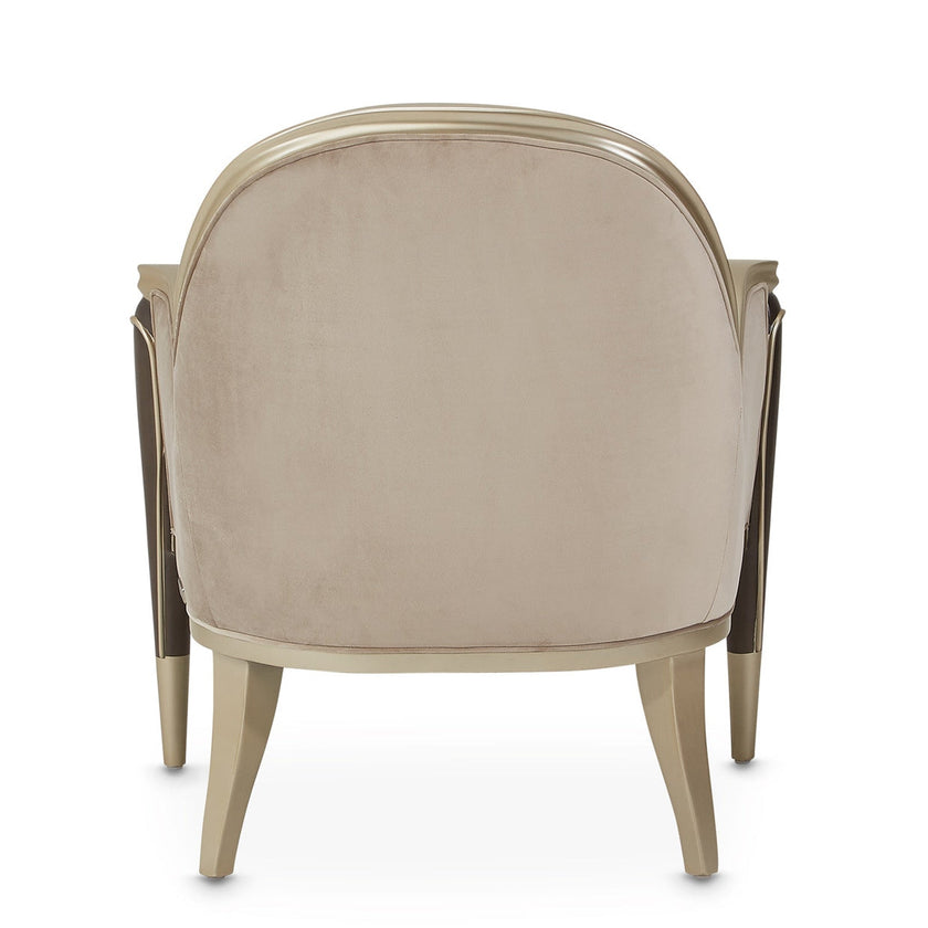 Michael Amini Villa Cherie Hazelnut Accent Chair
