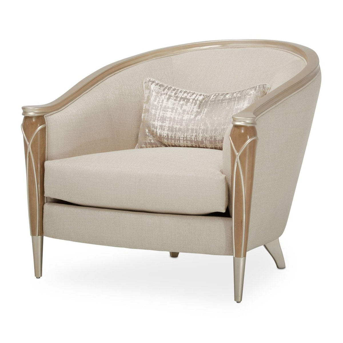 Michael Amini Villa Cherie Caramel Matching Chair