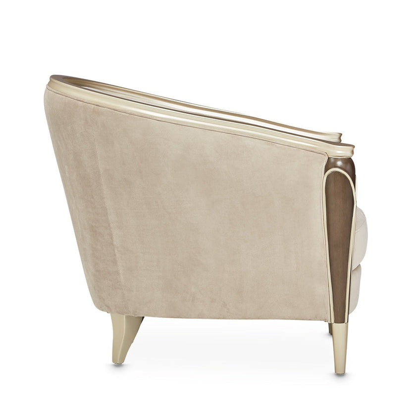 Michael Amini Villa Cherie Hazelnut Matching Accent Chair
