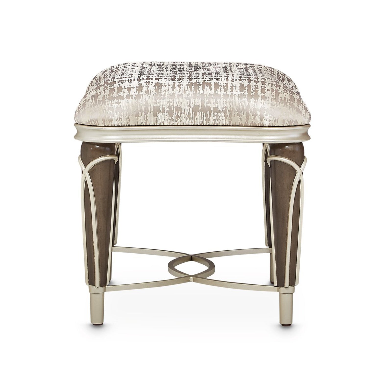 Michael Amini Villa Cherie Hazelnut Ottoman