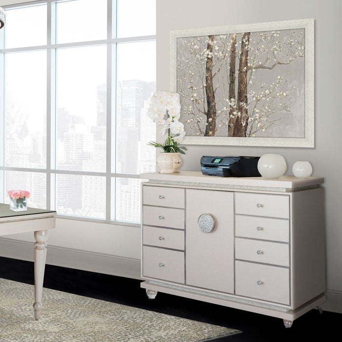 Michael Amini Glimmering Heights Upholstered Dresser