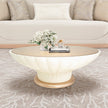 Michael Amini La Rachelle Round Scalloped Cocktail Table
