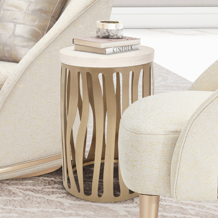 Michael Amini La Rachelle Round Side Table
