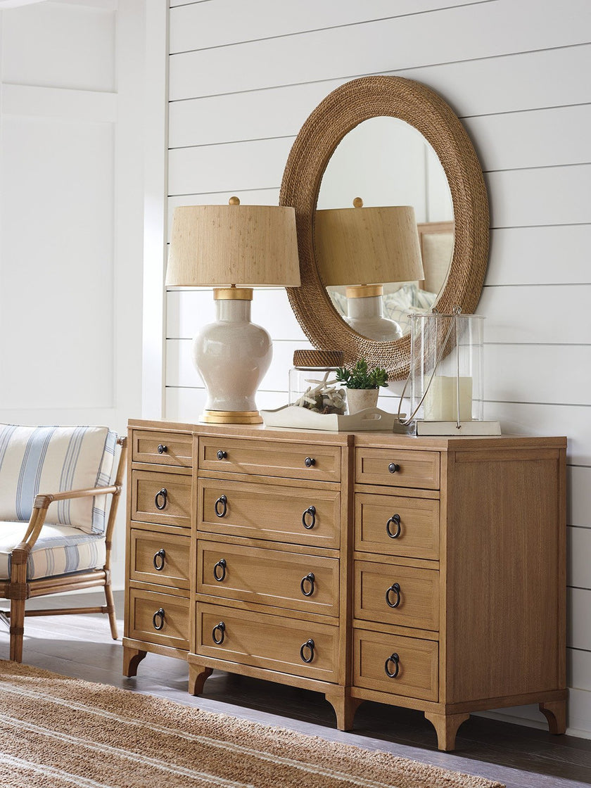 Barclay Butera Newport La Jolla Woven Round Mirror