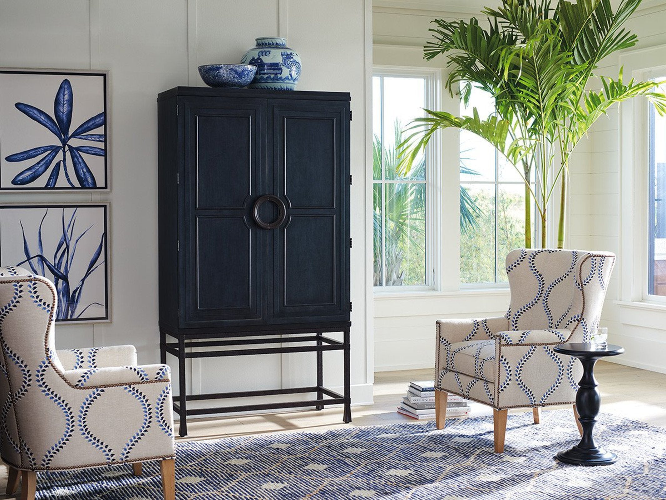 Barclay Butera Newport Jade Bar/Chest On Stand