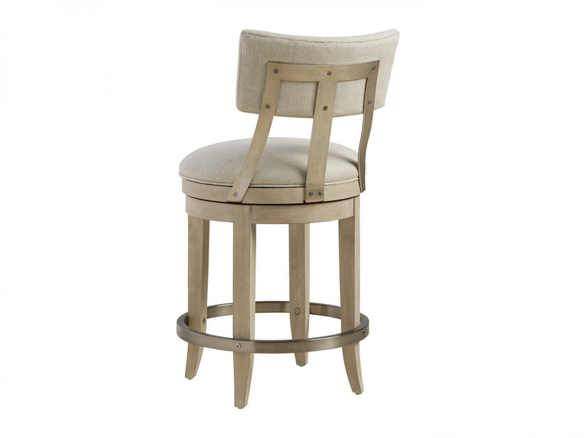 Barclay Butera Malibu Cliffside Swivel Upholstered Counter Stool Customizable