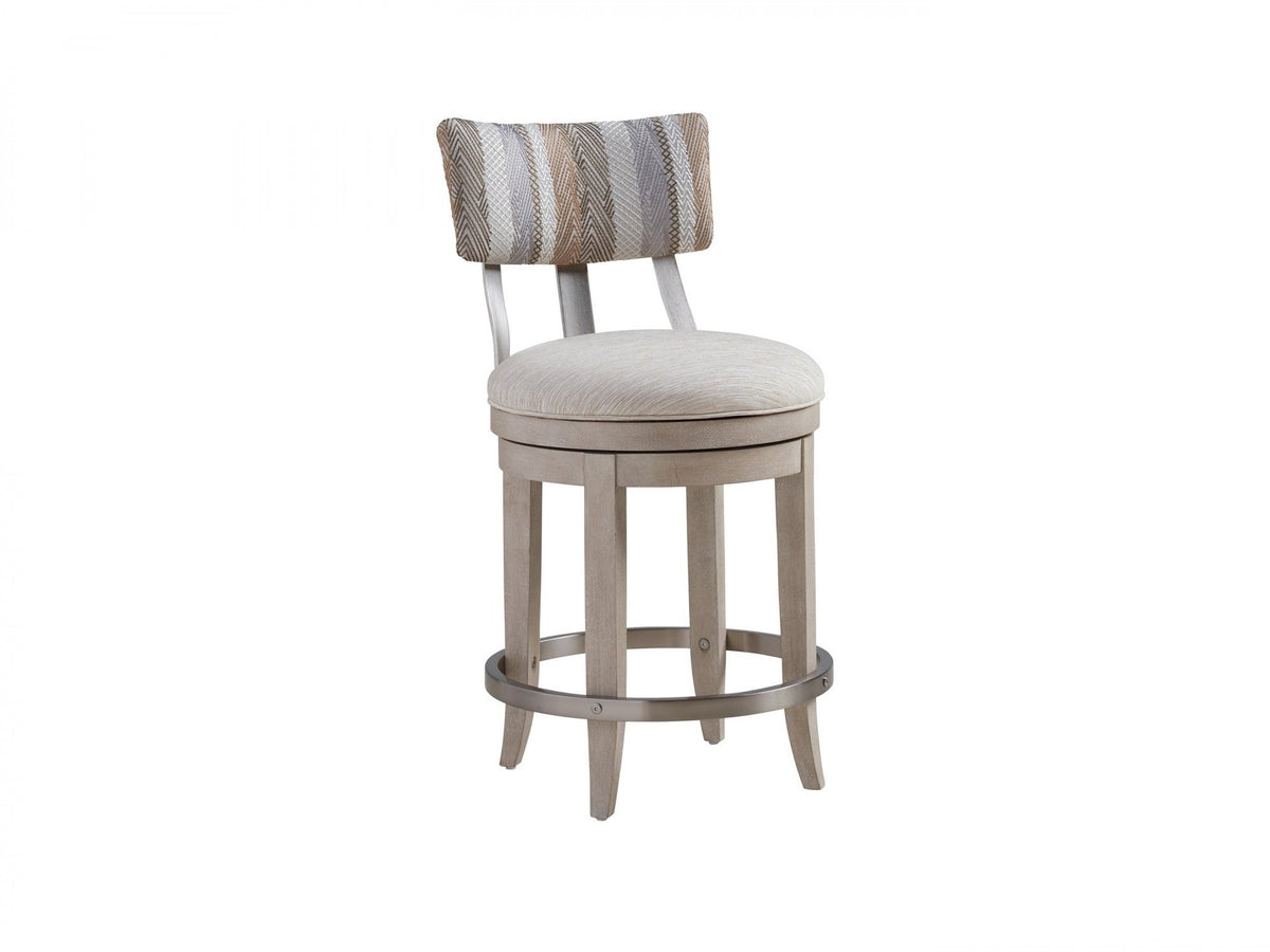 Barclay Butera Malibu Cliffside Swivel Upholstered Counter Stool As Shown