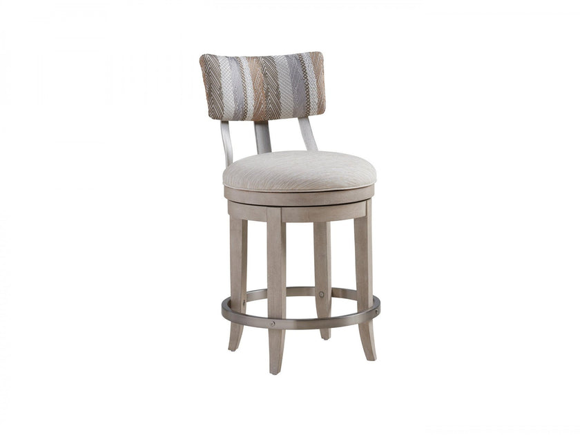 Barclay Butera Malibu Cliffside Swivel Upholstered Counter Stool As Shown